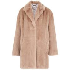 Whistles Faux Fur Cocoon Coat Neutral 275 Liked On Polyvore Featuring Outerwear Coats Imitation Fur C Beige Faux Fur Coat Cocoon Coat Best Winter Coats