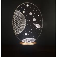 Galaxy Saturn Lamp Lamba Led Dekor