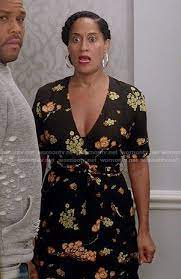 Rainbow Johnson Outfits Fashion On Black Ish Tracee Ellis Ross Fashion Wrap Dress Floral Tracee Ellis Ross