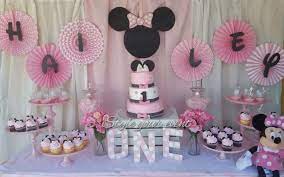 Danirora minnie mouse birthday party supplies, minnie mouse party decorations for girls 1st 2nd 3rd birthday decor pink balloon banner and mouse ears headband for kids 4.7 out of 5 stars 474 $16.98 $ 16. Minnie Mouse Birthday Party Ideas Photo 1 Of 4 Minnie Mouse Birthday Party Minnie Birthday Party Minnie Party