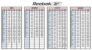 Reebok Shoes Size Chart Uk Pasteurinstituteindia Com