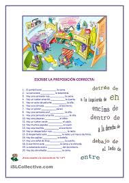 Escribe La Preposicion Correcta Preposiciones Espanol Preposiciones Ejercicios Para Aprender Espanol