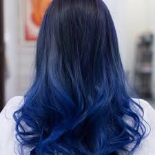 Brunettes can get in on the colored ombré bandwagon just as well as blondes can! Blue Is The Coolest Color 50 Blue Ombre Hair Ideas Hair Motive Hair Motive