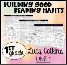 Building Good Reading Habits Lesson Plans Lucy Calkins 1st Grade Unit 1