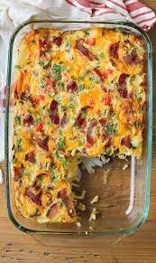 The best part is that it's very versatile… replace cheddar with swiss, replace ham with chicken… in this recipe, they will all. Cheesy Bacon Potato And Egg Casserole Swanky Recipes