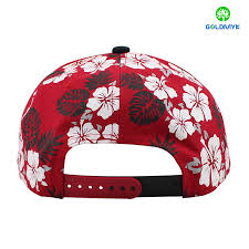 Embroidered cali on hawaiian flower. 3d Embroidery Snapback Cap With Red Flower Pattern From China Manufacturer Qingdao Goldmyk Industrial Co Ltd