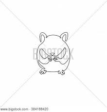 One Single Line Vector Photo Free Trial Bigstock Follow along to learn how to draw this cartoon hamster step by step, easy. line vector photo free trial bigstock
