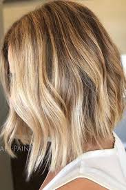 Interesting blonde mix color bob. Caramel Highlights On Medium Length Bob Bobhaircu Hairs London