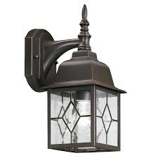 Portfolio Litshire 13 5 In H Oil Rubbed Bronze Medium Base E 26 Outdoor Wall Light In The Outdoor Wall Lights Department At Lowes Com