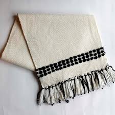 Handwoven Table Runner Modern Table Linens Woven Wool Runner Hand Weaving Modern Table Linens Woven