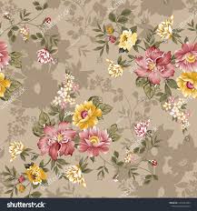 Decorative vector footage of an authentic damask pattern. Seamless Vintage Flower Pattern On Background Ad Ad Vintage Seamless Flower Background Flower Pattern Design Flower Drawing Digital Flowers