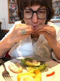 How not to eat a langoustine!