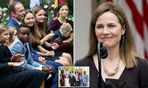 Amy Coney Barrett Thanks Her Husband And Calls Their Seven Children Her Greatest Joy Daily Mail Online
