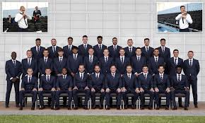 England football player holding ball. Euro 2020 England Stars Smarten Up For Team Photo But Gareth Southgate Has Ditched His Waistcoat Daily Mail Online