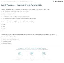 There are the building trades, that involve jobs such as a carpenter, electrician, a landscaper or a painter. Quiz Worksheet Electrical Circuits Facts For Kids Study Com