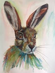 Motley Moments A Hare With A Difference Animal Art Painting Hare
