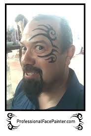 Mike Tyson Fan Face Painting A Super Fun And Super Temporary Tattoo Professional Face Paint Fan Faces Cheek Art