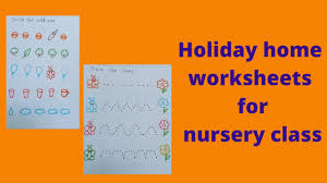 holiday homework worksheets summer vacation worksheets for nursery class youtube