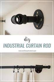 How To Make An Industrial Curtain Rod Industrial Curtain Rod Diy Curtain Rods Industrial Decor Diy