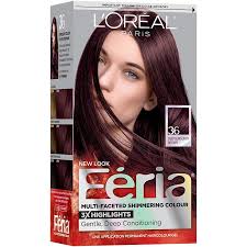 With this blue black hair color loreal, apparently, you don't. L Oreal Paris Feria Permanent Hair Color 36 Chocolate Cherry Deep Burgundy Brown Shop Hair Color At H E B