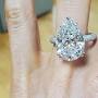 8 carat diamond ring on hand from www.diamonds.pro