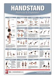 handstand poster chart warm up and progression learn how