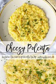 Cheesy Polenta In 2020 Polenta Recipes Healthy Easy Polenta Recipe Low Calories Vegetarian