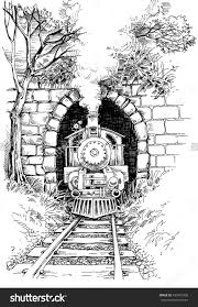 Steam Train Pen Art Drawings Landscape Pencil Drawings Art Drawings