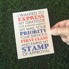 It S That Time Of Year To Say Thank You To Your Mail Carrier For Taking Care Of All Of Your Incom Mail Carrier Gift Business Thank You Cards How To Be