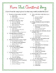 Printable Christmas Song Answers Christmas Song Trivia Christmas Trivia Christmas Party Games