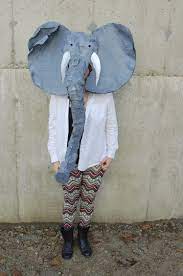 Cardboard Elephant Mask Elephant Costumes Dumbo Costume Kids Costumes