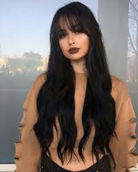 See more ideas about hair, hair styles, natural hair styles. Long Black Hair With Bangs Hair Styles Waist Length Hair Long Hair With Bangs