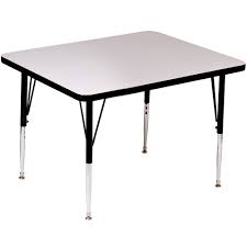 Correll A4242 Sq 01 42 Square Walnut Finish 19 29 Adjustable Height High Pressure Top Activity Table Activity Table Grey Granite Table