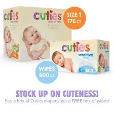 Free Cuties Complete Care Sensitive Baby Wipes 600 Ct With