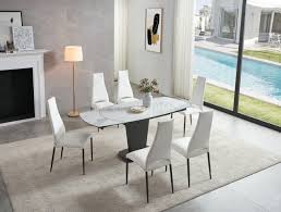 3.4 out of 5 stars with 13 reviews. 2417 Dining Table White Marble Esf W Optional 3405 White Chairs