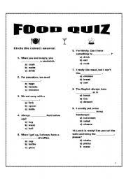 Pupils would certainly love to utilize this as well as discover it. Food Quiz Esl Worksheet By Krsmanovici
