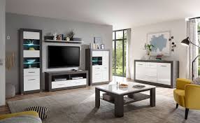 Justyou romo wohnwand anbauwand schrankwand farbe weiss matt grau hochglanz schrankwand anbauwand wohnwand. Etero Wohnwand Set 479cm Dark Concret Weiss Hochglanz Sideboard Modern Wohnwande Wohnzimmer Feldmann Wohnen Gmbh Online Shop