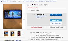 Here's how to download and install fortnite for android via the web or the samsung galaxy app store, or on your ios device. Iphones With Fortnite Installed Up For Sale On Ebay For Thousands Of Dollars Pcmag