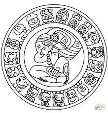 Mayan Calendar Coloring Page From Mayan Art Category Select From 28457 Printable Crafts Of Cartoons Nature Animals Bible A Mayan Art Maya Art Mayan Tattoos
