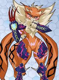 meicrackmon vicious mode, digimon, 1girl, armor, digimon (creature), female  focus, furry, looking at viewer, solo 