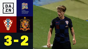 Åttondelsfinal från budapest mellan belgien och portugal. Doppelpacker Tin Jedvaj Matchwinner Kroatien Spanien 3 2 Uefa Nations League Dazn Highlights Youtube