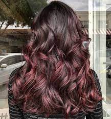 Subtle Red Highlights For Brown Hair Burgundy Hair Fall Hair Color For Brunettes Burgundy Brown Hair