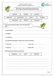For exercises, you can reveal the answers first (submit worksheet) and print the page to have the exercise and. Word List Years 5 6 Activities Urbrainy Com