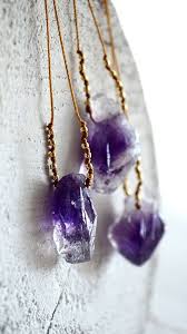 Pin By M U R I E L On Jewelry Purple Stone Necklace Mineral Necklace Amethyst Gold