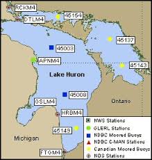 Lake Huron Live Buoy Data Tides Waves Water Temperature