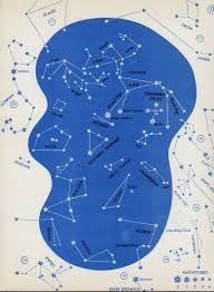 1966 Constellation Star Chart Original Vintage Sky Map
