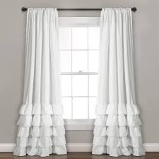 Shop for dining room curtains at bed bath & beyond. Buy Lush Decor White Allison Ruffle Curtains Window Panel Drapes Set For Living Dining Room Bedroom Pair 84 X 40 84 L Online In Uae B079xz7mmc