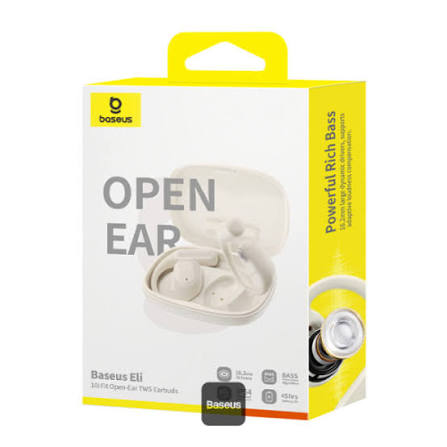BASEUS ELI 10I FIT OPEN-EAR TWS EARBUDS - 16.2MM WHITE 