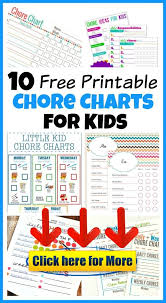 10 Free Printable Chore Charts For Kids