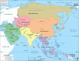 It is also the most populous, with china and india leading the way. Asia Regions Map Regions Of Asia